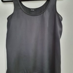 THEORY Black Silk Top